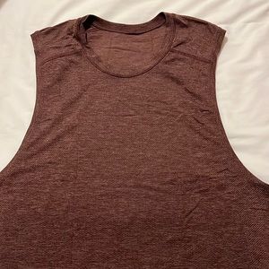 Men’s, Lulu Lemon, Metal Vent Tech Tank, Maroon/Copper color